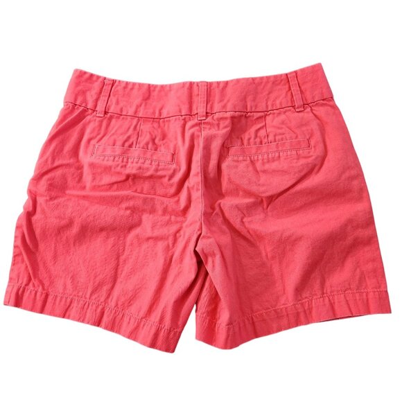 LOFT Shorts Women's Size 0 The Rivera Low Rise Chino Slash Pocket Pink Inseam 6" - Picture 2 of 7